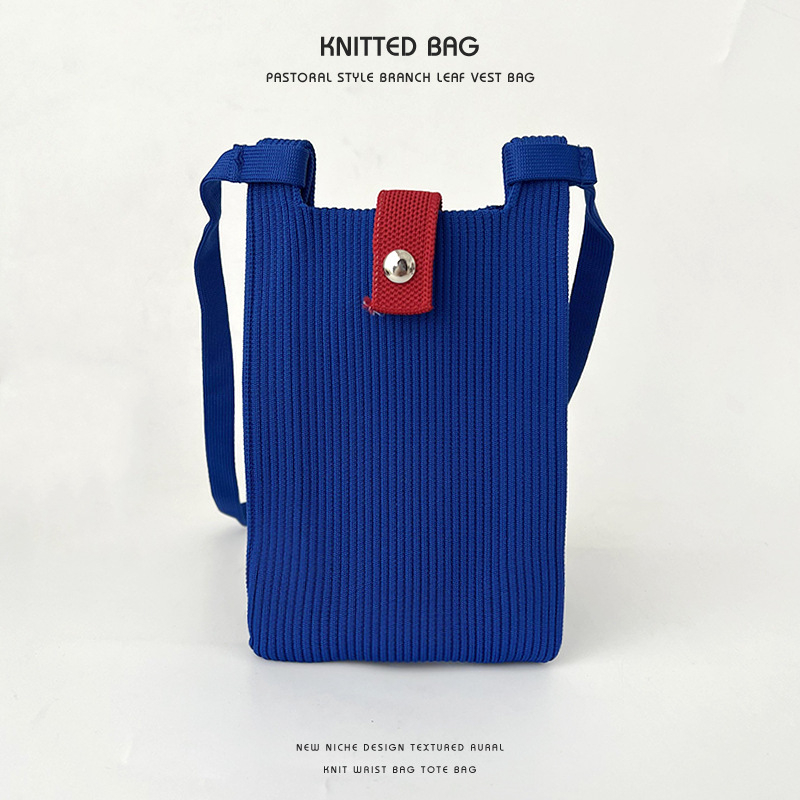 Mobiltelefon-táska poliészterből, függőleges négyzet alakú forma, Draasher csat-zárás, városi minimalist stílus nőknek