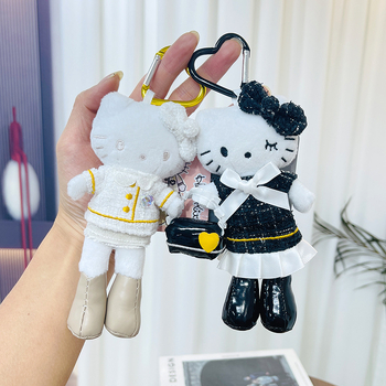 Плюшена котка кукла — животински дизайн, супер мека къса плюш, пълнител PP памук, полиестерно влакно, номер zl906