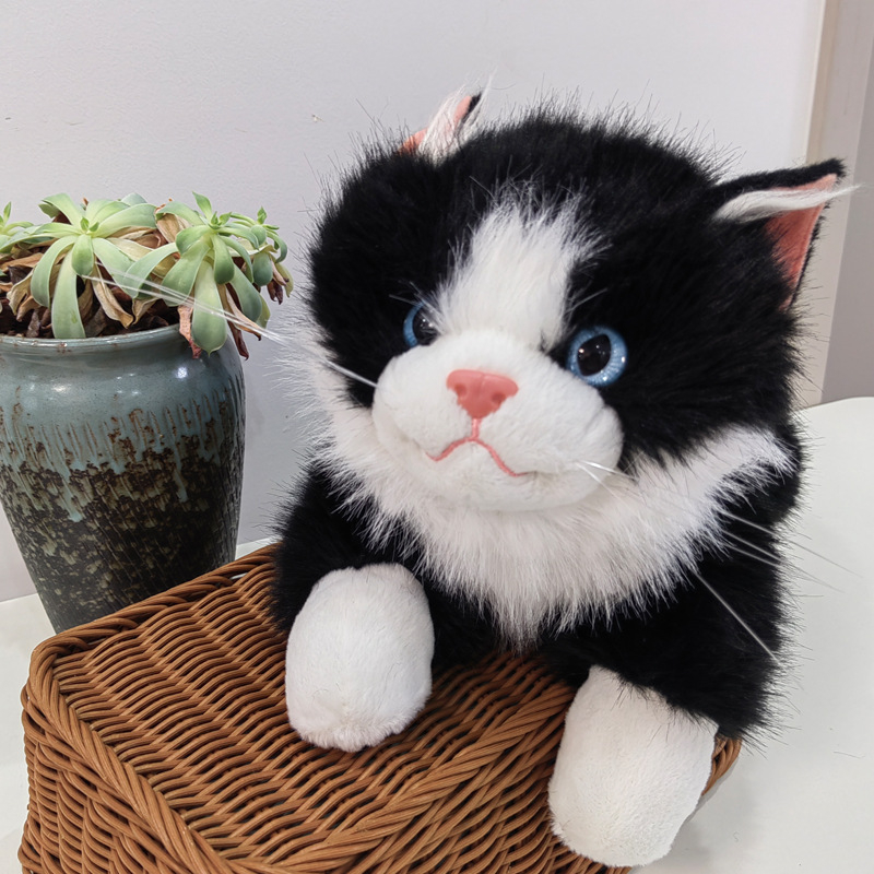 Плюшена чантичка през рамо с котешка кукла, пълнеж PP памук, плюш с козина на зайче, унисекс, налична персонализация