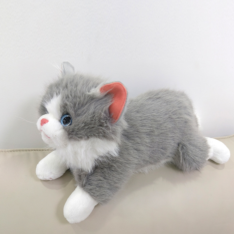 Плюшена чантичка през рамо с котешка кукла, пълнеж PP памук, плюш с козина на зайче, унисекс, налична персонализация