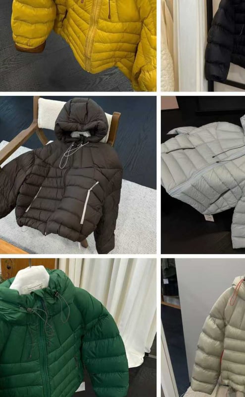 Пухено яке с пух от бяла патка, съдържание на пух 90% и повече, найлонова материя, свободна кройка, стояща яка