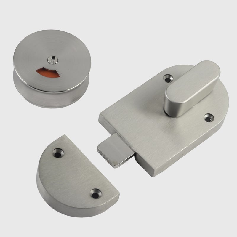 Suoweigu ενισχυμένη κλειδαριά διαχωριστικών δημόσιας τουαλέτας από ανοξείδωτο χάλυβα, με μεταλλικό φινίρισμα