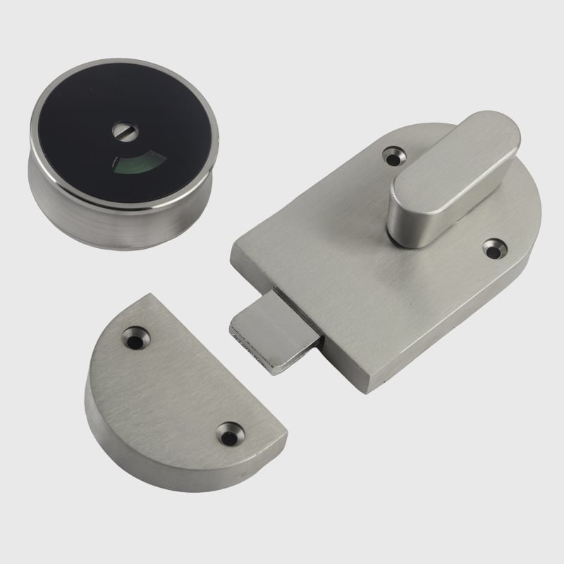 Suoweigu ενισχυμένη κλειδαριά διαχωριστικών δημόσιας τουαλέτας από ανοξείδωτο χάλυβα, με μεταλλικό φινίρισμα