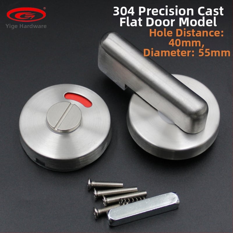 Κύκλινο κλείδωμα για διαχωρισμό δημόσιας τουαλέτας – ανοξείδωτο ατσάλι 304, φινίρισμα οξείδωσης με γραμμώσεις, μοντέλο 10/μικρό κυκλικό κλείδωμα