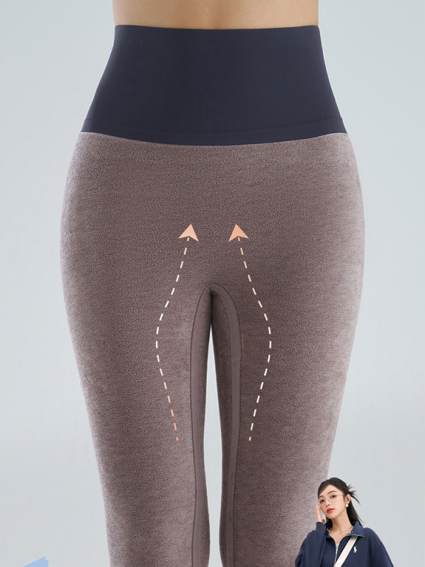Joga leggings od najlona i spandeksa, debeli, s podizanjem stražnjice, uskog kroja, jednobojni uzorak