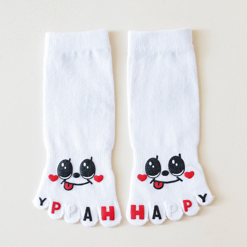 Dječje čarape s pet prstiju, pamuk, cartoon motiv, srednja duljina čarapa, antibakterijske