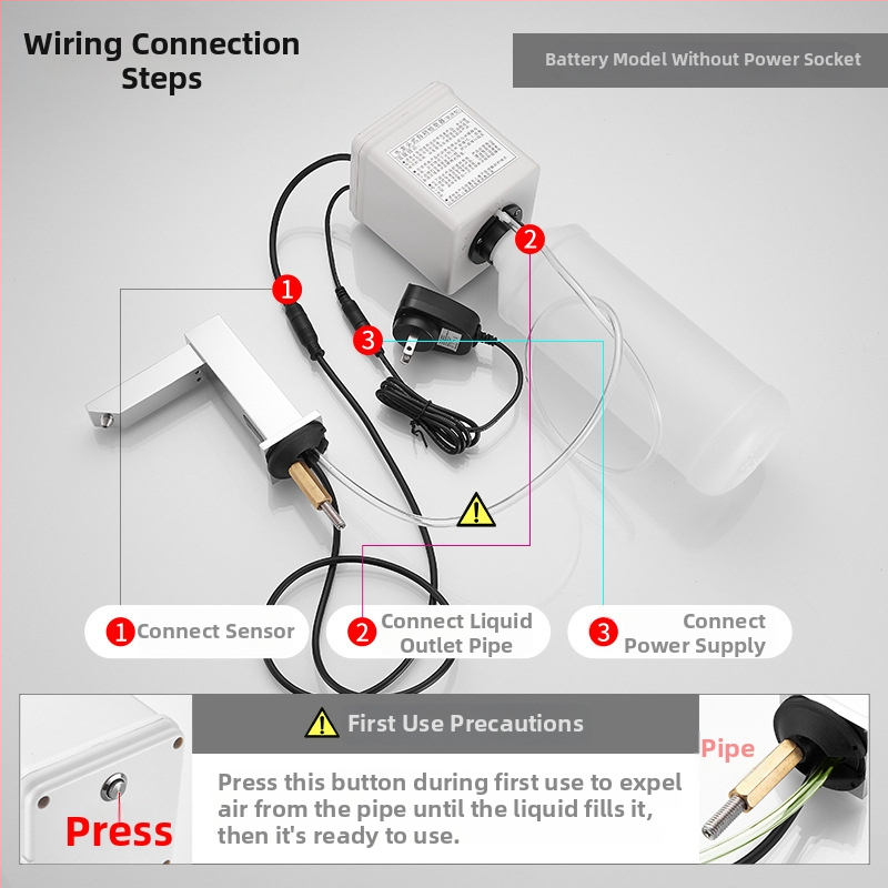 Dozator automat de săpun, design tip robinet, de birou, săpun spumant/lichid, din cupru, finisaj periat