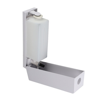 Dozator de săpun cu apăsare manuală, montat pe perete, ABS, turnare prin injecție, greutate 260 g