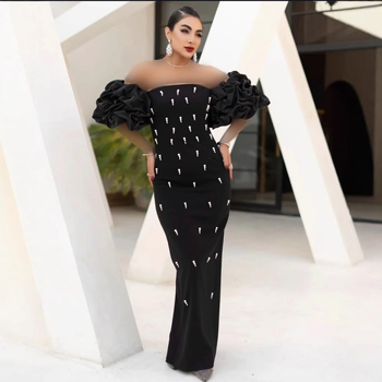 Rochie lungă din poliester, fără mâneci, decolteu în V, stil elegant, croială dintr-o singură piesă
