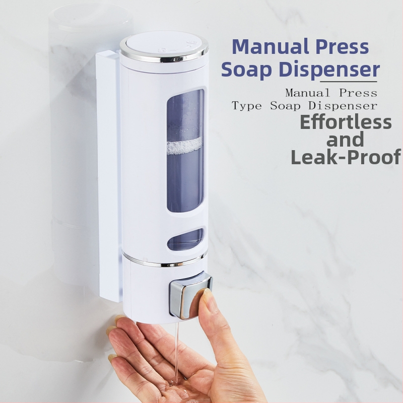 Dozator de săpun lichid, montat pe perete, acționare manuală; material: plastic; stil minimalist; marcă Sheng Ruijia; model 9551