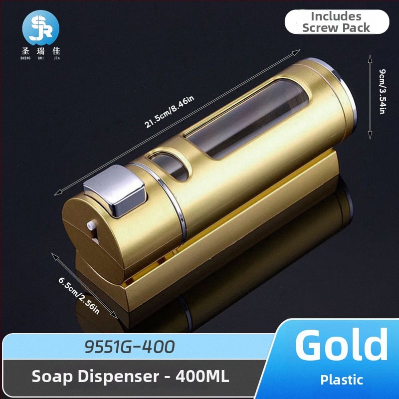 Dozator de săpun lichid, montat pe perete, acționare manuală; material: plastic; stil minimalist; marcă Sheng Ruijia; model 9551