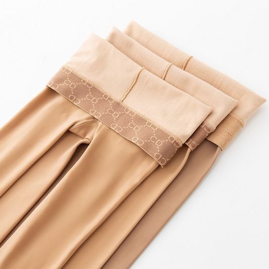 Ženske pantyhose s flisom, debeli za jesen-zimu, koži prilagođeni izgled, nude dojam, podizanje stražnjice