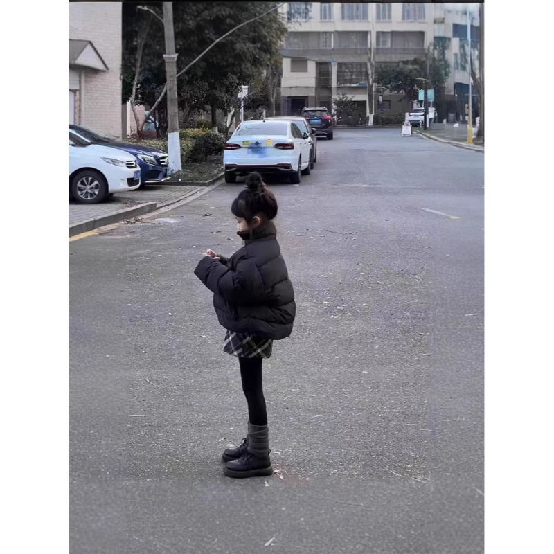 Fustă pentru fete din lână, carouri, croială A-line, pentru vârsta 3–8 ani, toamnă 2025