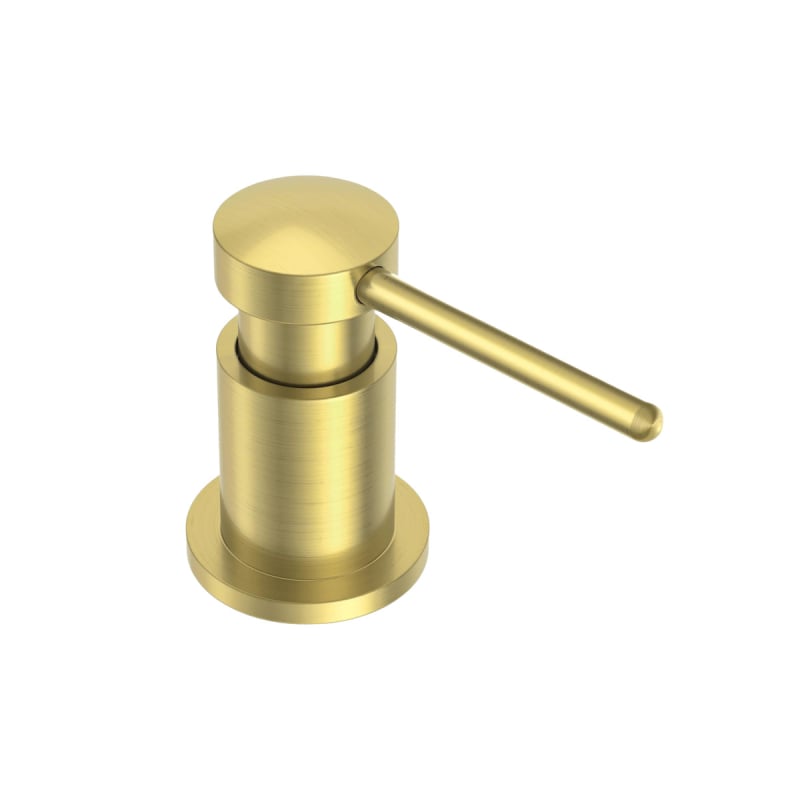 Dispenser săpun pentru chiuveta bucătărie din cupru, acționare manuală, cromat, montaj perforat, 320 g