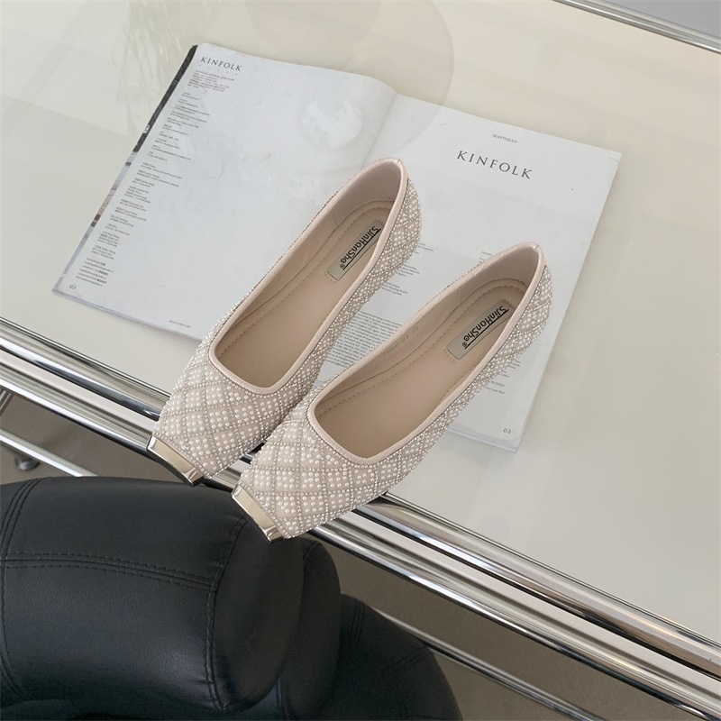 Pantofi Mary Jane cu vârf pătrat, fără șireturi, talpă din cauciuc, partea superioară din piele sintetică, toc mic