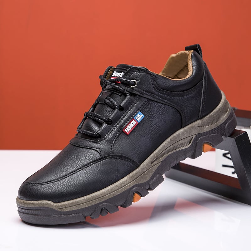 Férfi bőrcipő, PU felsőrész, PVC talp, alacsony fazon, üzleti stílus