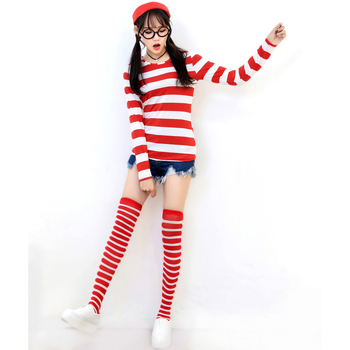 Costum Halloween Where's Wally - unisex, țesătură amestec de bumbac cu poliester, lansare primăvara 2025