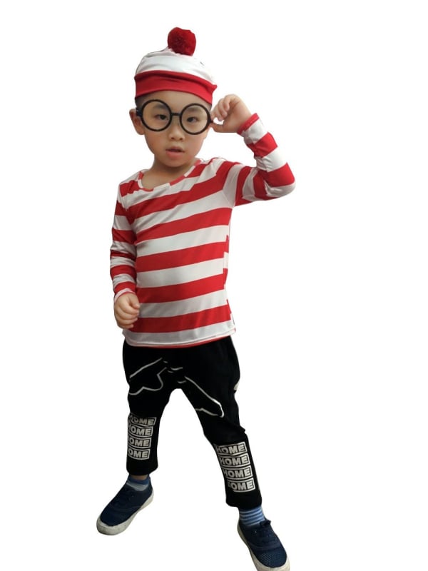 Costum Halloween Where's Wally - unisex, țesătură amestec de bumbac cu poliester, lansare primăvara 2025