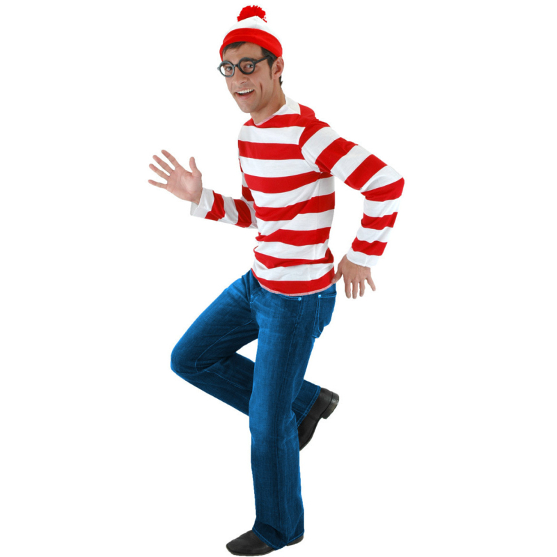 Costum Halloween Where's Wally - unisex, țesătură amestec de bumbac cu poliester, lansare primăvara 2025