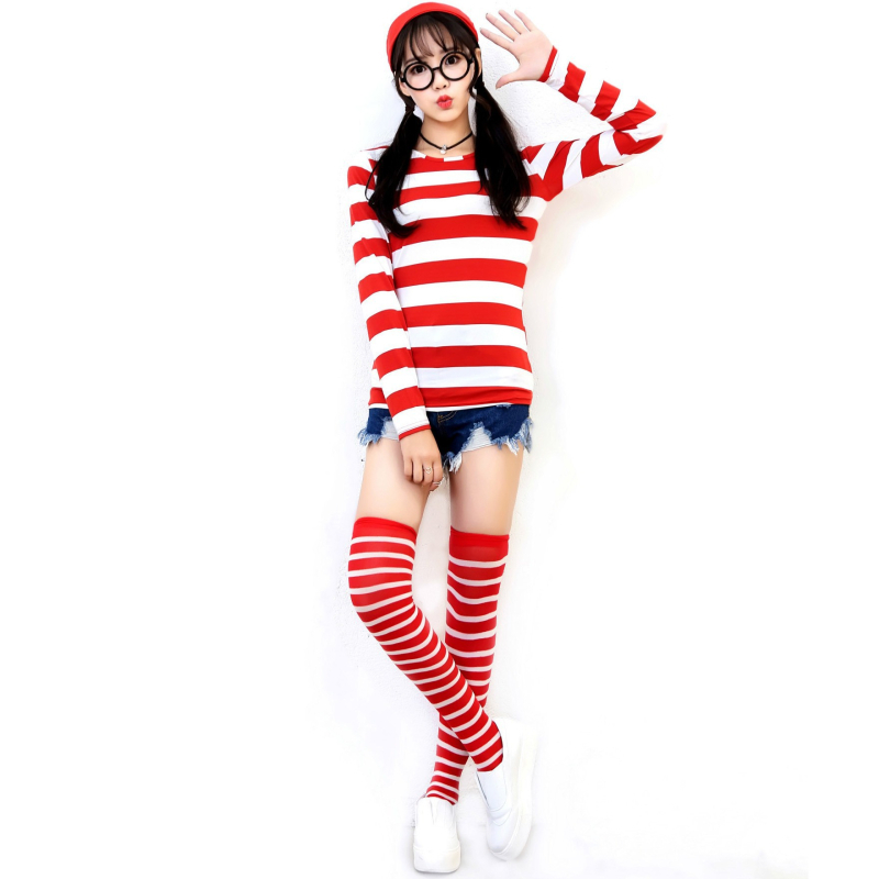 Costum Halloween Where's Wally - unisex, țesătură amestec de bumbac cu poliester, lansare primăvara 2025