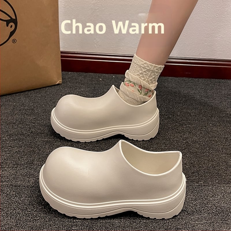 Unisex EVA esőcsizmák felnőtteknek, alacsony szár, vastag talp, 3–5 cm sarok, minden évszak