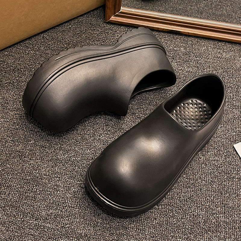 Unisex EVA esőcsizmák felnőtteknek, alacsony szár, vastag talp, 3–5 cm sarok, minden évszak