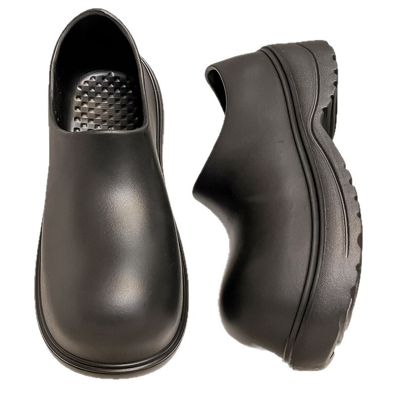 Unisex EVA esőcsizmák felnőtteknek, alacsony szár, vastag talp, 3–5 cm sarok, minden évszak