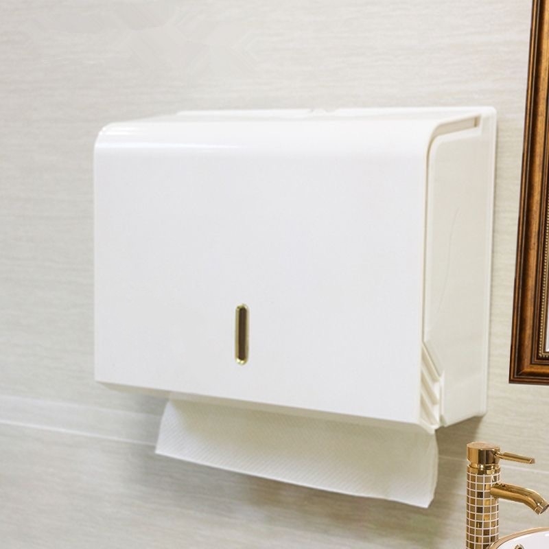 Zidni držač toaletnog papira s plastičnom kutijom za maramice, bez rupa, kompatibilan s maramicama koje se izvlače, moderan minimalistički stil, višefunkcionalan