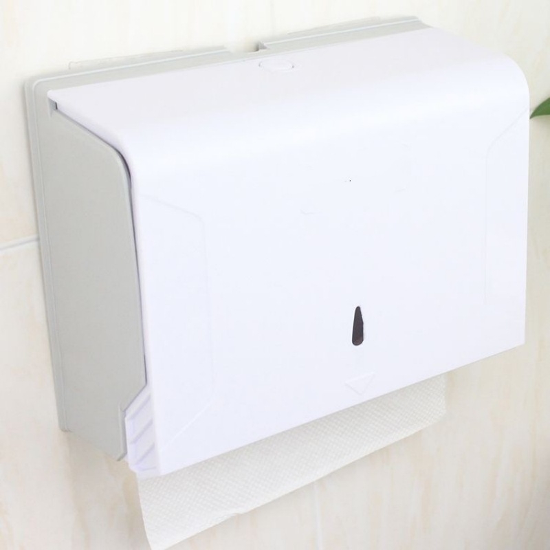 Zidni držač toaletnog papira s plastičnom kutijom za maramice, bez rupa, kompatibilan s maramicama koje se izvlače, moderan minimalistički stil, višefunkcionalan