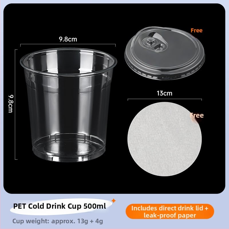 Еднократна пластмасова чашка с капак, за магазин за млечен чай, вместимост под 100 мл, с възможност за печат на лого
