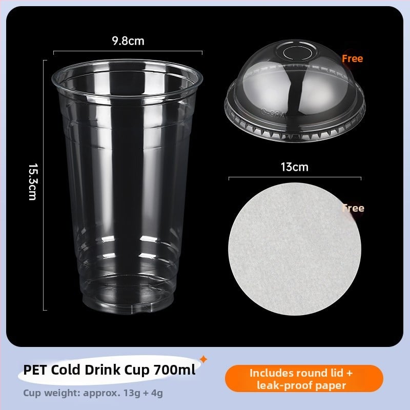 Еднократна пластмасова чашка с капак, за магазин за млечен чай, вместимост под 100 мл, с възможност за печат на лого