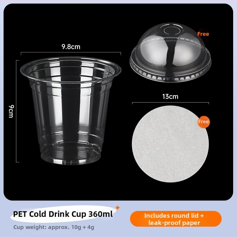 Еднократна пластмасова чашка с капак, за магазин за млечен чай, вместимост под 100 мл, с възможност за печат на лого