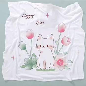 Бебешка кърпа за баня от бамбук памук-марля, двойнослойна, с карикатурен принт, тегло 200–300 г, прежда 40, персонализируема