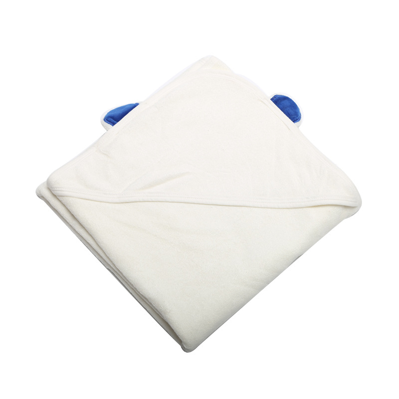 Dječji kupaonski ručnik s kapuljačom od bambusovih vlakana, 3D uši, upija i brzo se suši