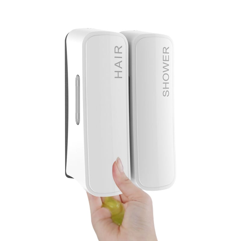 Dispenser de săpun pentru baie cu mai multe compartimente - acționare manuală, stil modern minimalist, plastic, Wisekleen