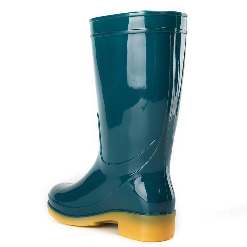 Aote Tread Rain PVC női esőcsizma, középmagos szár, alacsony sarkú 1–3 cm, egyszínű mintázat