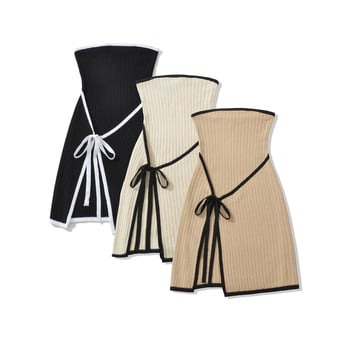 Jacquard kötött mini ruha, csőtop stílus, magas derekú, rövid fazon, színben illeszkedő mintázat