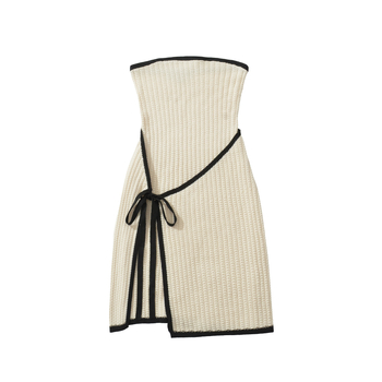 Jacquard kötött mini ruha, csőtop stílus, magas derekú, rövid fazon, színben illeszkedő mintázat