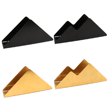 Suport vertical pentru șervețele – oțel inoxidabil, electropalizare/negruire, design pătrat, stil lux lejer, Certificare S9001