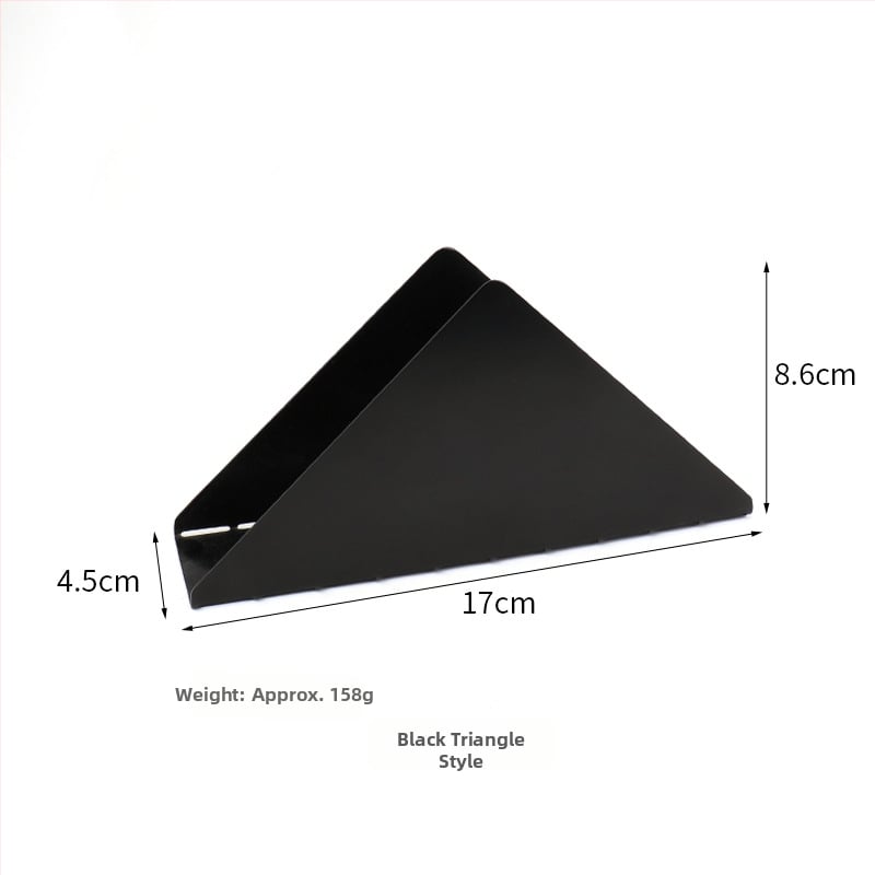 Suport vertical pentru șervețele – oțel inoxidabil, electropalizare/negruire, design pătrat, stil lux lejer, Certificare S9001