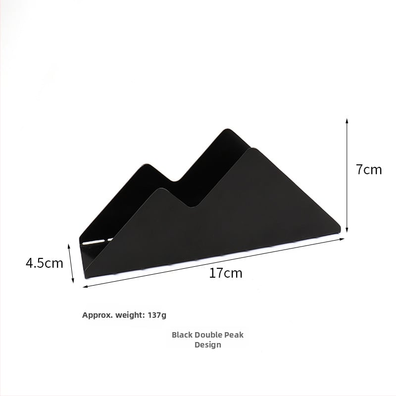 Suport vertical pentru șervețele – oțel inoxidabil, electropalizare/negruire, design pătrat, stil lux lejer, Certificare S9001