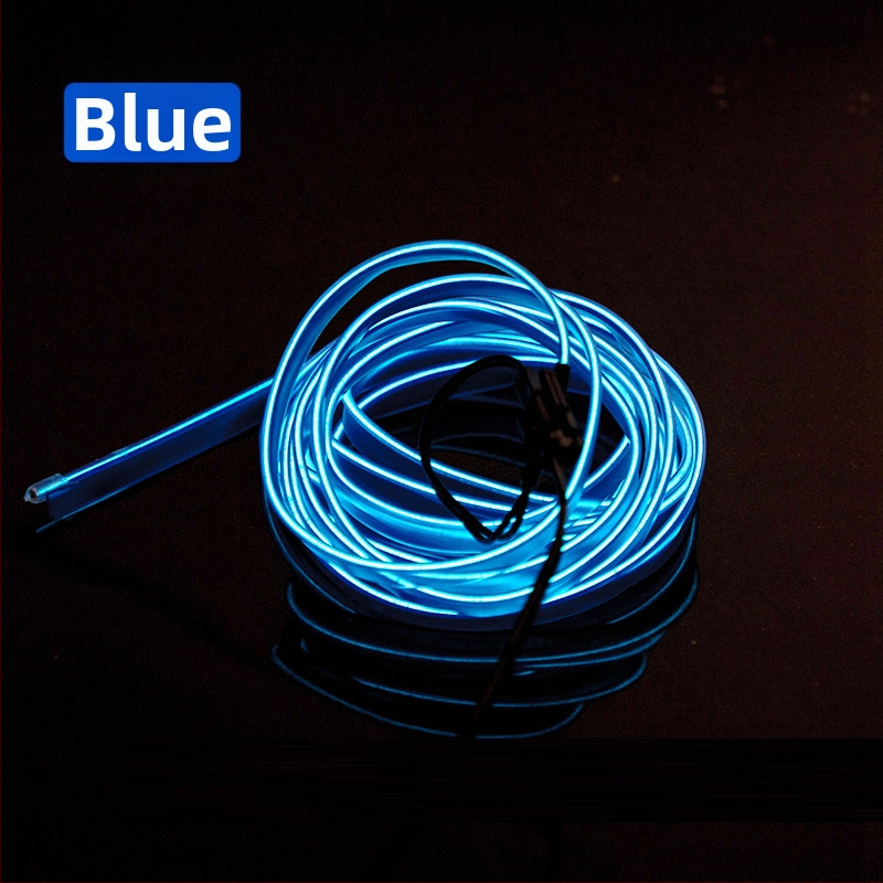 LED vnútorné ambientné svetlo do auta s EL materiálom, studené svetlo, IP67, 3W, 3-12V