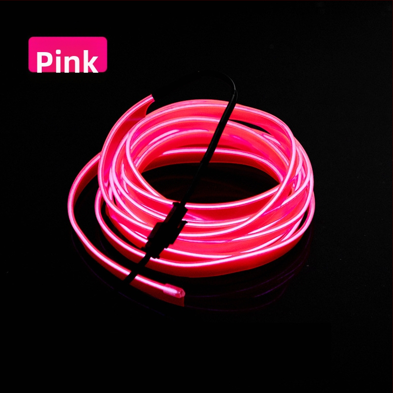 LED vnútorné ambientné svetlo do auta s EL materiálom, studené svetlo, IP67, 3W, 3-12V