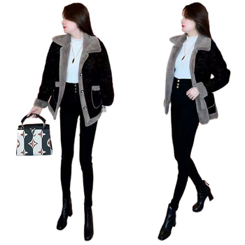 Női akril szálból készült kabát (95%+), extrán hosszú ujjú, hosszú sziluett, halter nyakú