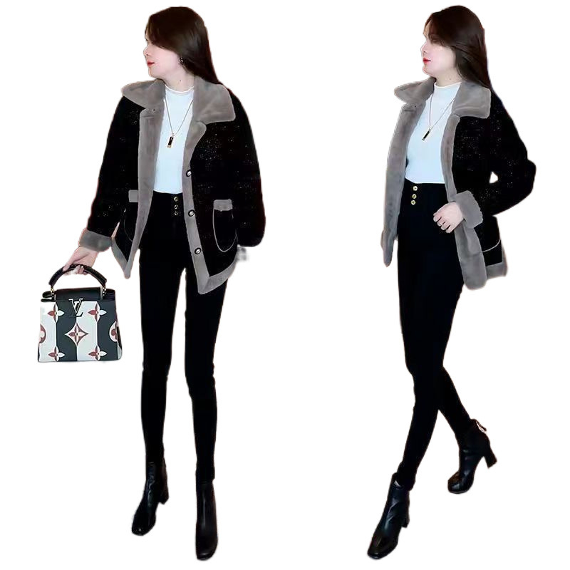 Női akril szálból készült kabát (95%+), extrán hosszú ujjú, hosszú sziluett, halter nyakú