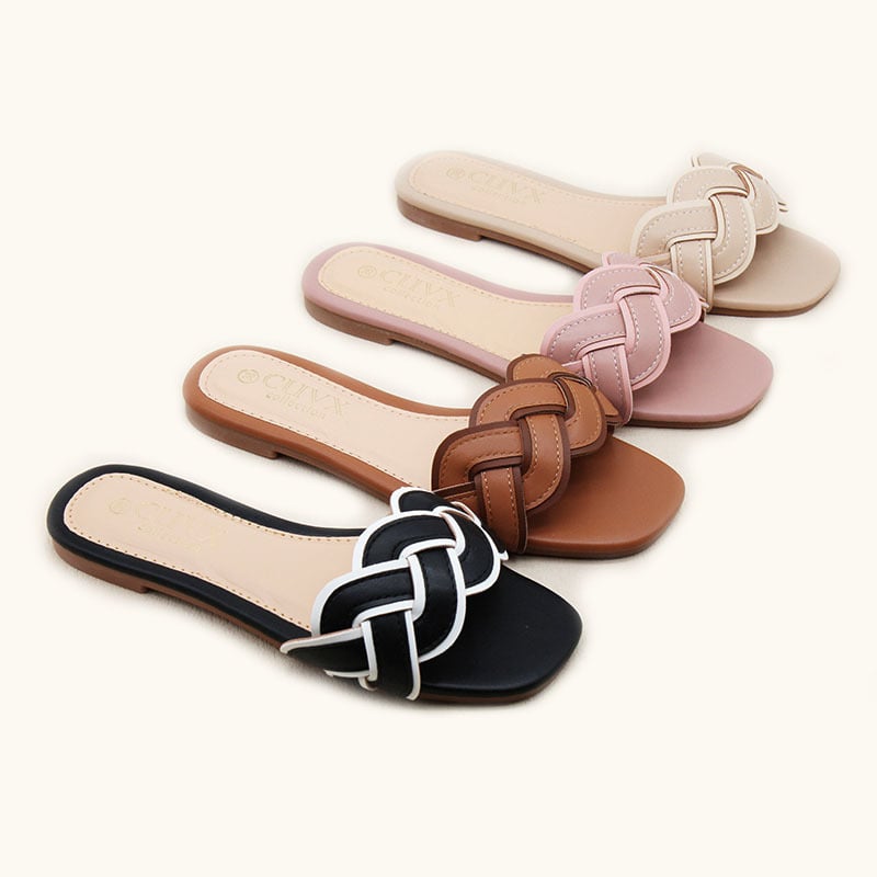 Anngele casual PU sandale, dizajn boja-blok, potplata PVC/TPR