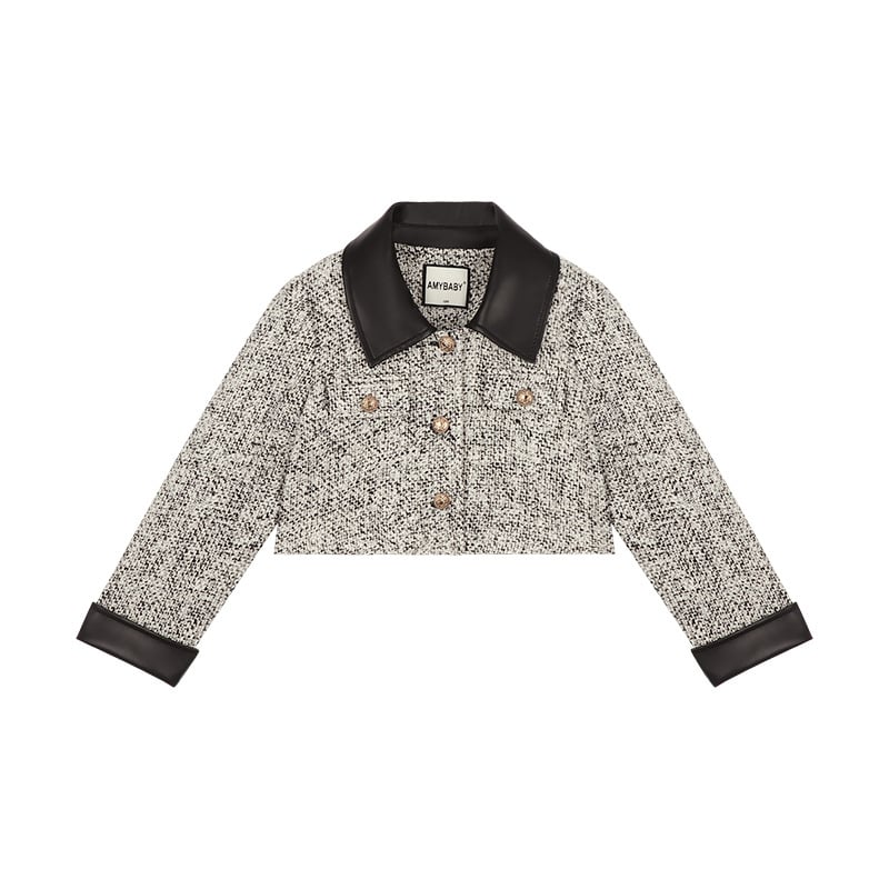 AMYBABY Κοριτσίστικη φούστα – Βαμβακερή φούστα τύπου cake, Chanel-εμπνευσμένο κλασικό στυλ, Χειμώνας 2024, για ηλικίες 3–8 ετών