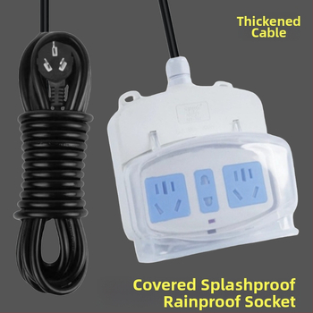 Εξωτερικός αδιάβροχος διανομέας ρεύματος μπάνιου με κάλυμμα προστασίας και πρίζα για θερμαντήρα νερού και έξυπνο καπάκι τουαλέτας (Μάρκα: Resistant to cattle; Μετατροπή: Ναι)