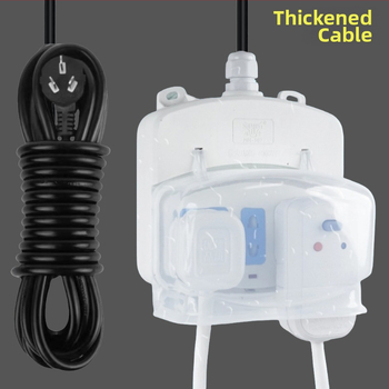 Εξωτερικός αδιάβροχος διανομέας ρεύματος μπάνιου με κάλυμμα προστασίας και πρίζα για θερμαντήρα νερού και έξυπνο καπάκι τουαλέτας (Μάρκα: Resistant to cattle; Μετατροπή: Ναι)