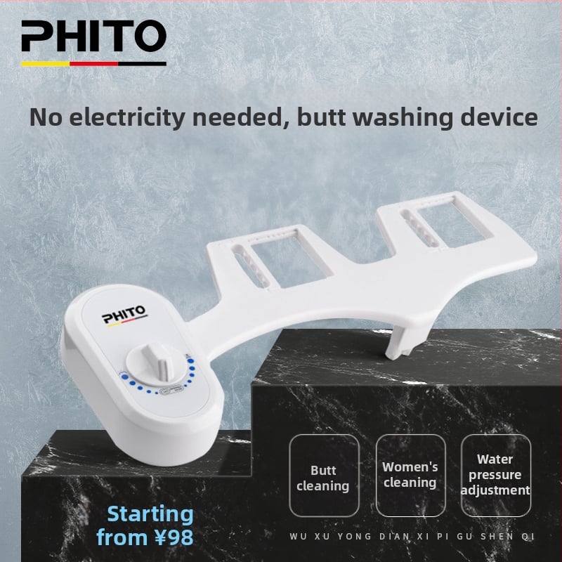 PT7100 ABS μπιντέ-καθίσμα WC, μη ηλεκτρικό, σιφονικό σύστημα πλήρωσης, διχαλωτός σχεδιασμός, CE πιστοποίηση ΕΕ